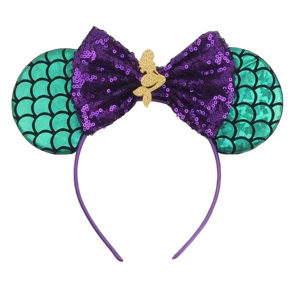 Disney Inspired Little Mermaid Mickey Ears Headband NWT